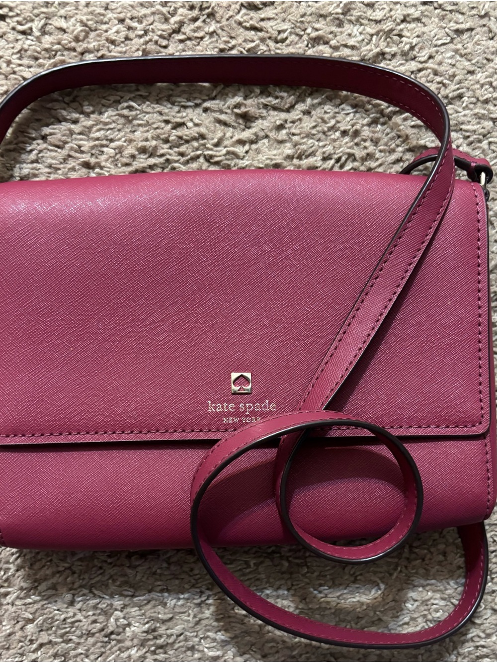 kate spade NewYork Dove Street Dody Crossbody Bag Rhubarb Tart Color Great Shape